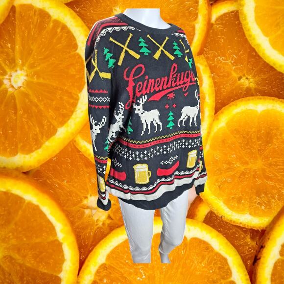 Unbranded Men's Cotton Leinenkugels Beer Ugly Christmas Pullover Sweater Size XL - Picture 1 of 8